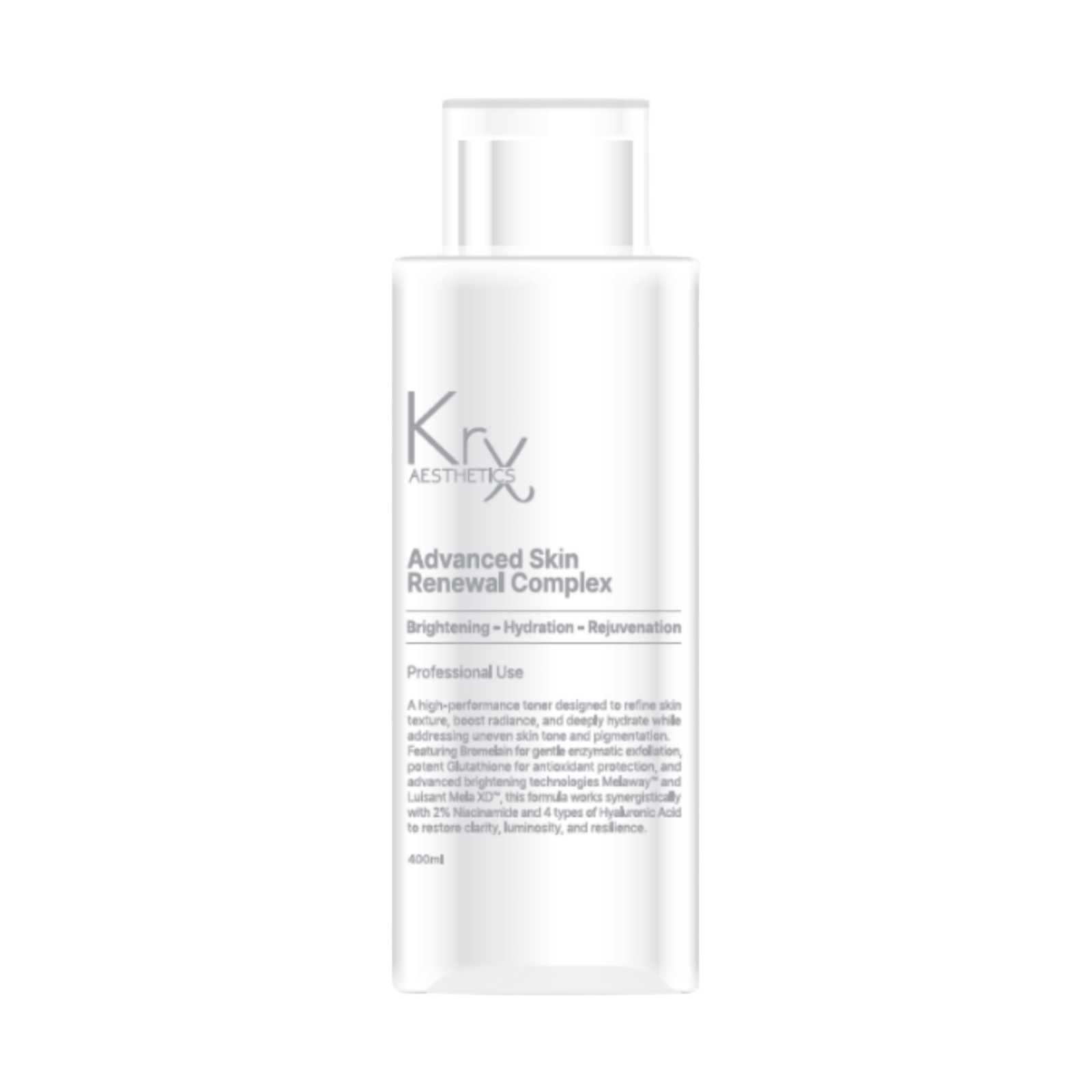 KRX Aesthetics Advanced Skin Renewal Complex Gentle Resurfacing Toner, 400 ml