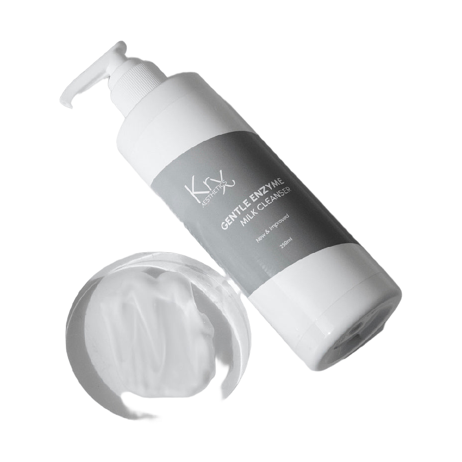 KRX Aesthetics Gentle Enzyme Milk Cleanser and Makeup Remover, 250 ml / 1000 ml