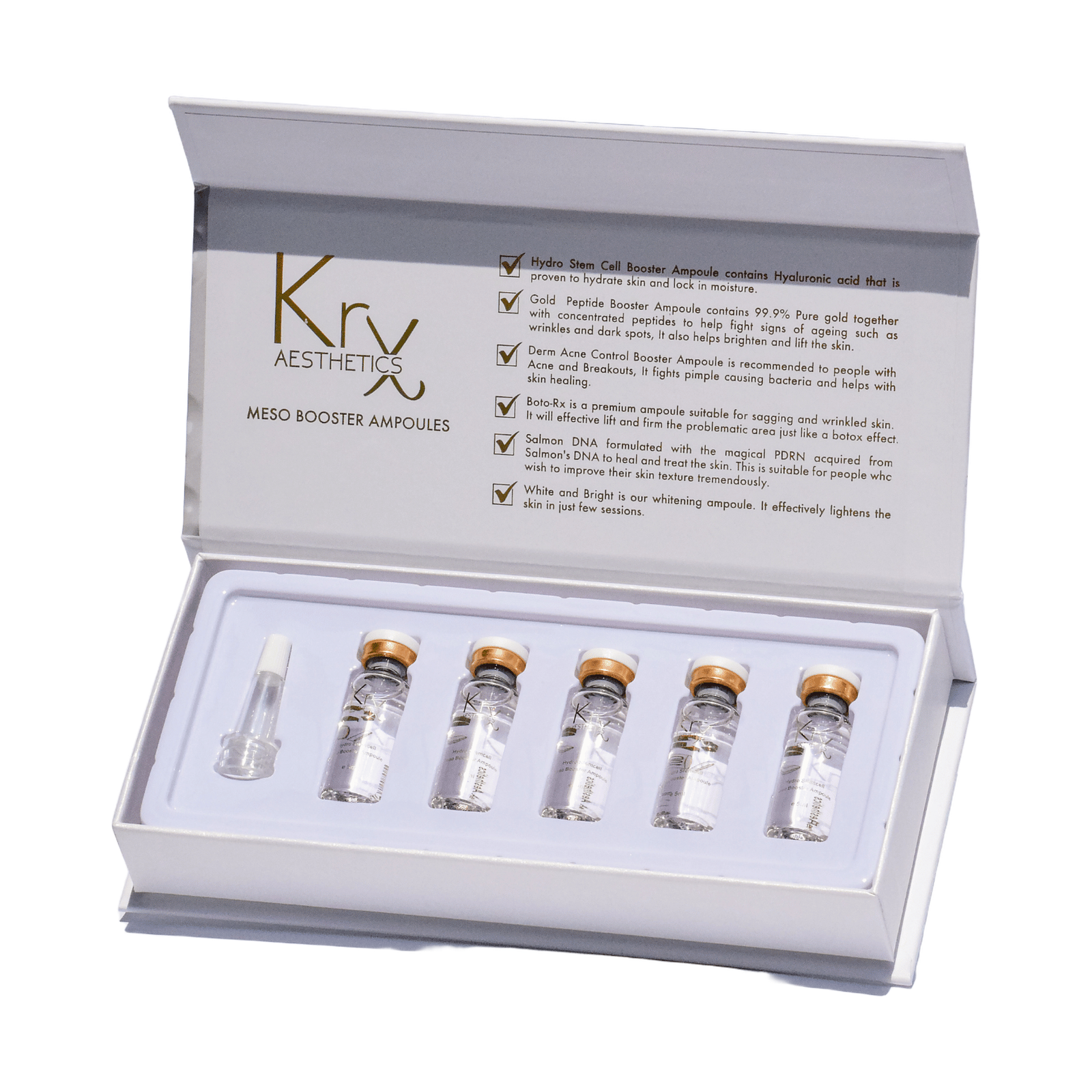 KRX Aesthetics Hydro Stemcell Meso Booster Ampoule, 5 ml x 5