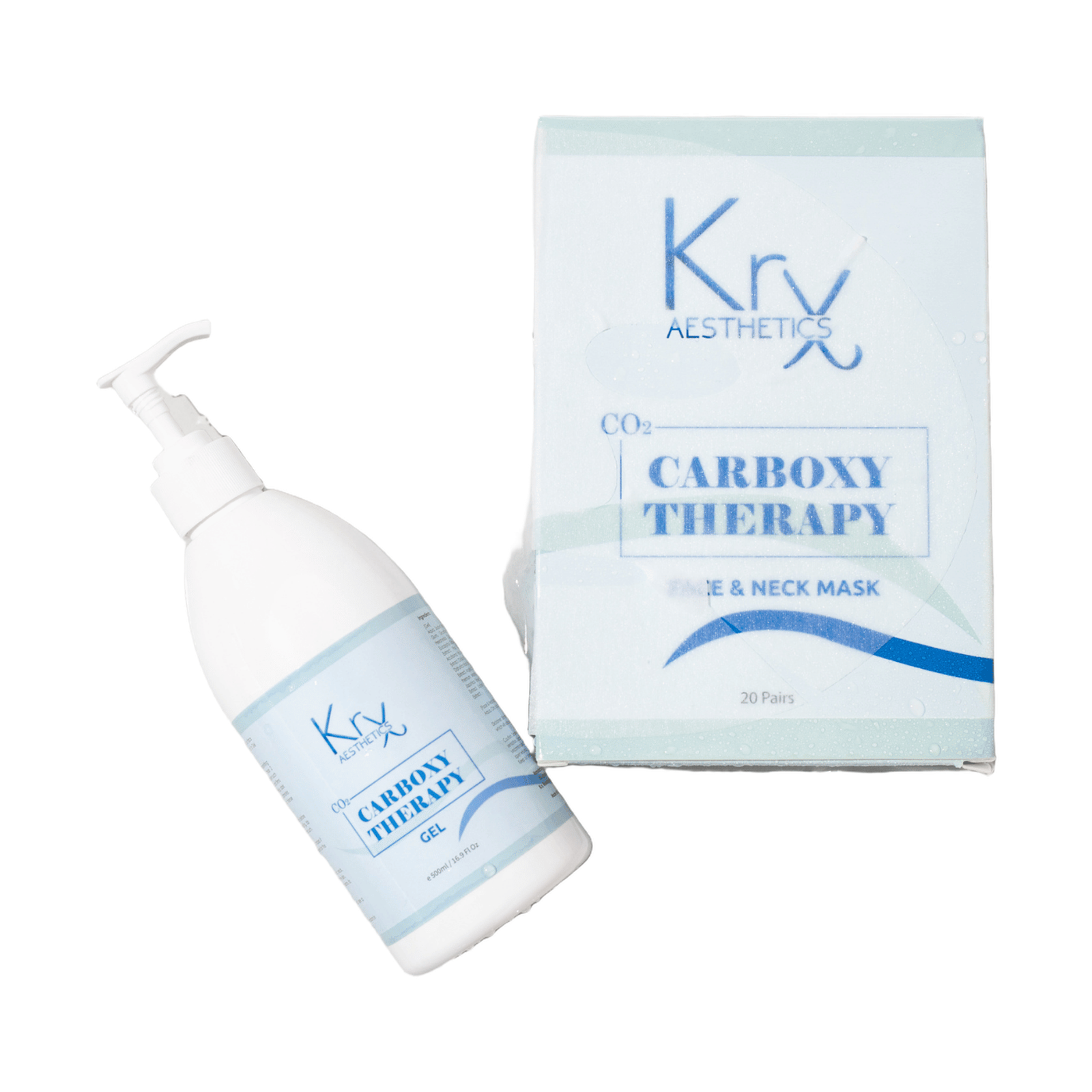 KRX Aesthetics Carboxy Therapy Kit Face and Neck, 500 ml + 20 masks