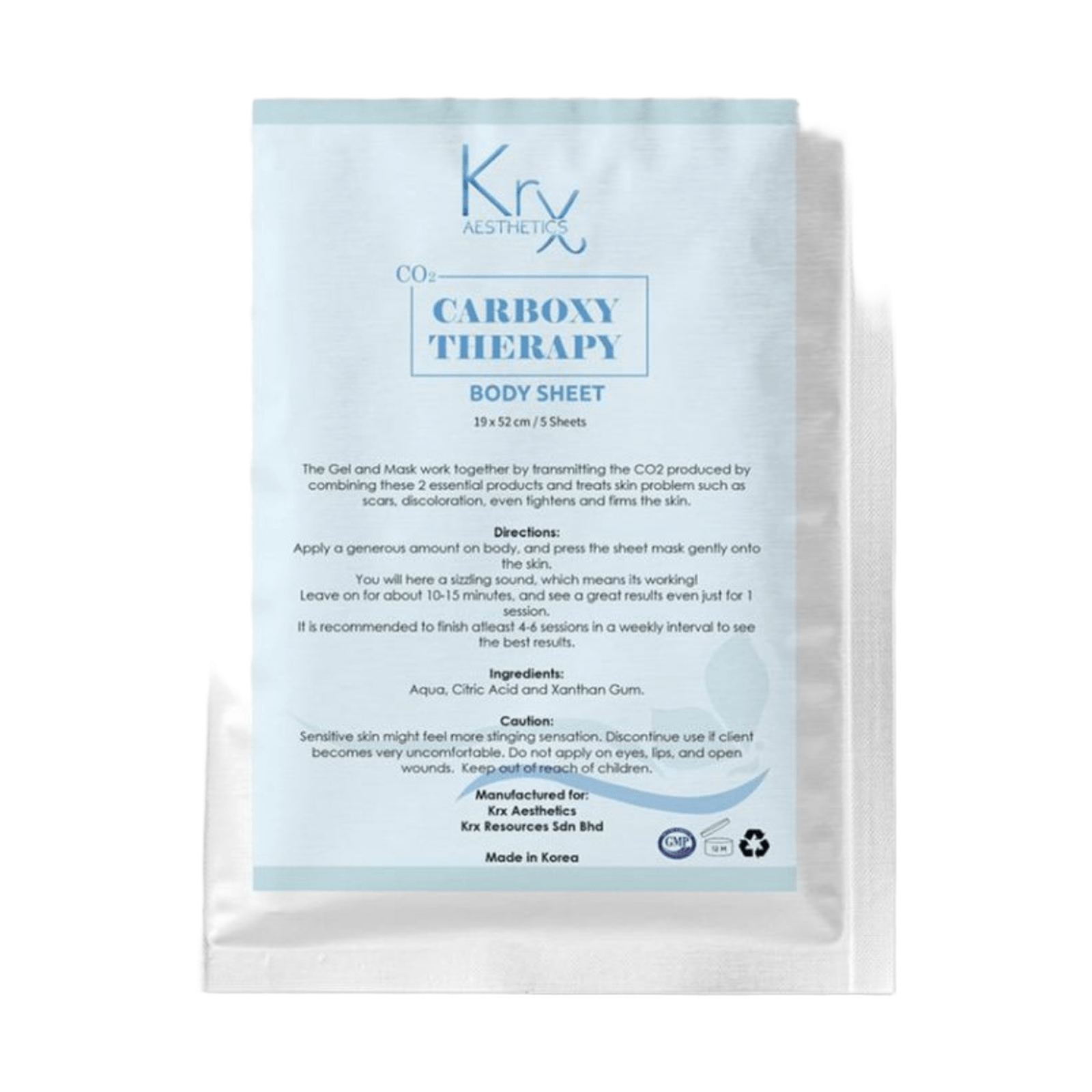 KRX Aesthetics Carboxy Therapy Body, 500 ml + 5 sheets
