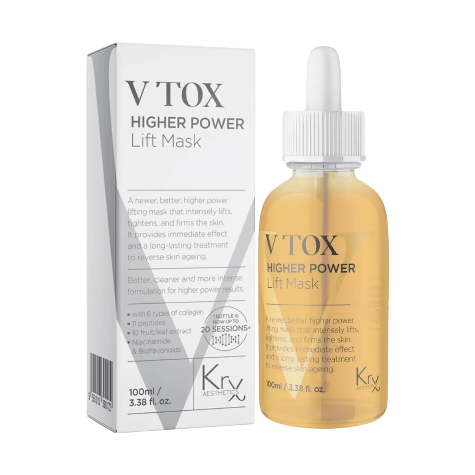 KRX Aesthetics V-Tox Higher Power Lift Mask, 100 ml
