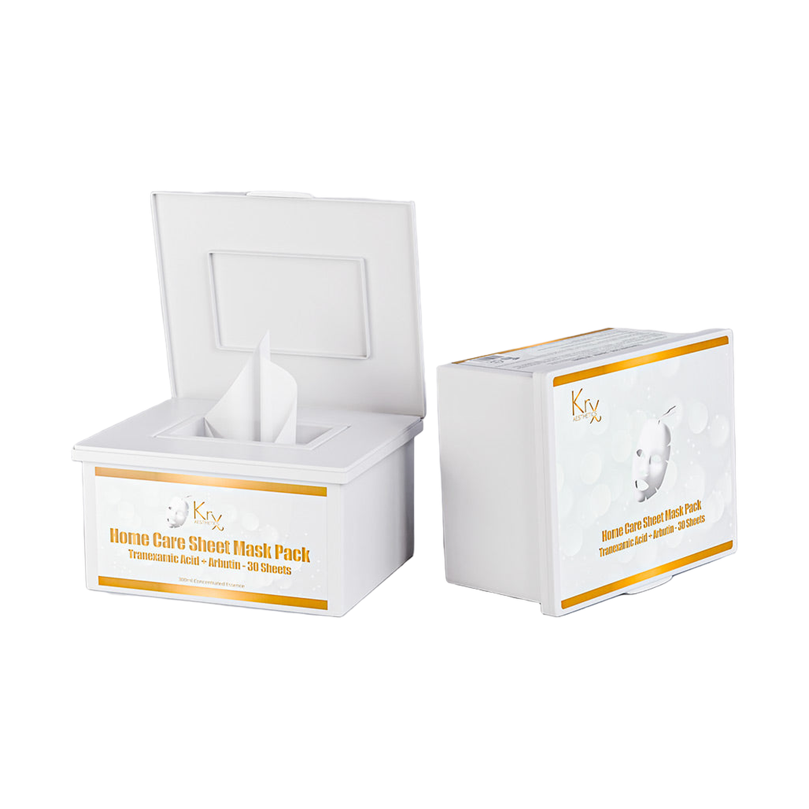 KRX Aesthetics Tranexamic Acid and Arbutin Sheet Mask, 30 sheets