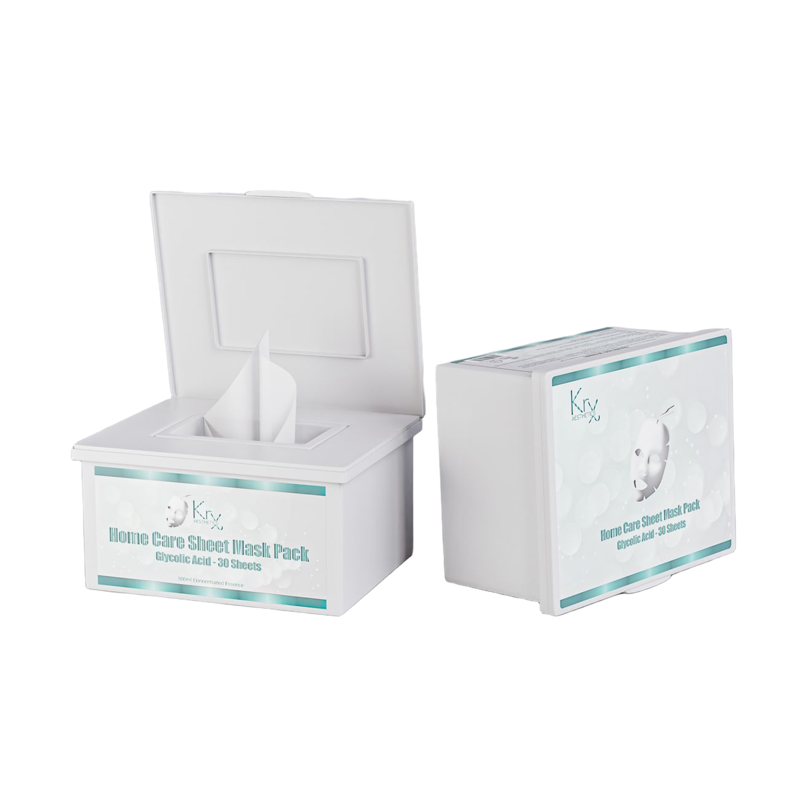 KRX Aesthetics Glycolic Acid Sheet Mask, 30 sheets