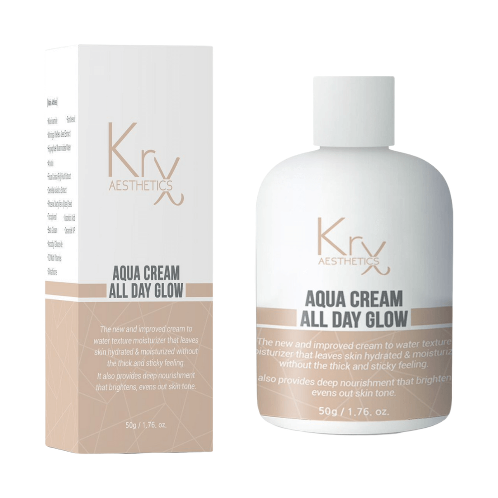 KRX Aesthetics All Day Glow Aqua Cream, 50 g