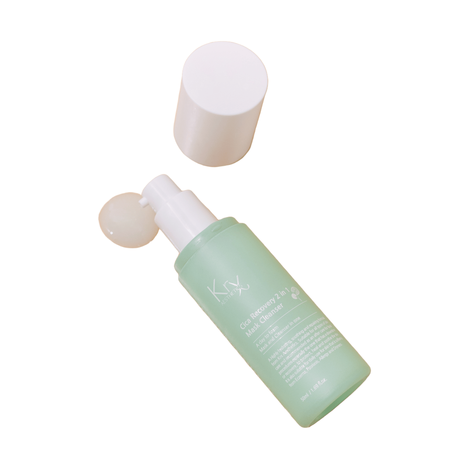 KRX Aesthetics Cica Recovery 2 in 1 Cleanser Mask, 50 ml / 200 ml